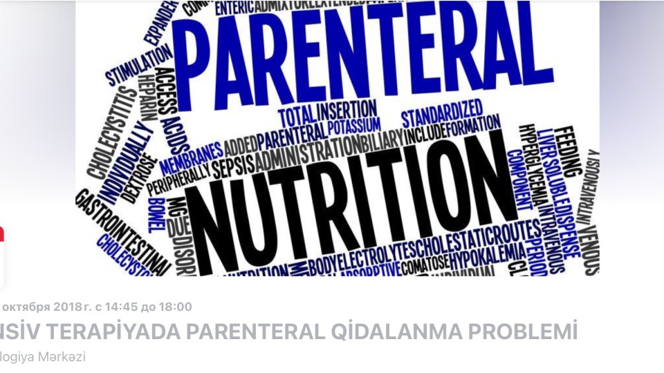 İntensiv terapiyada parenteral qidalanma problemi